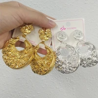 2 pairs of earrings women wedding gold color earring large thick hoop earrings fashion 2022 new style