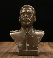 archaize brass stalin bust household decoration crafts statue