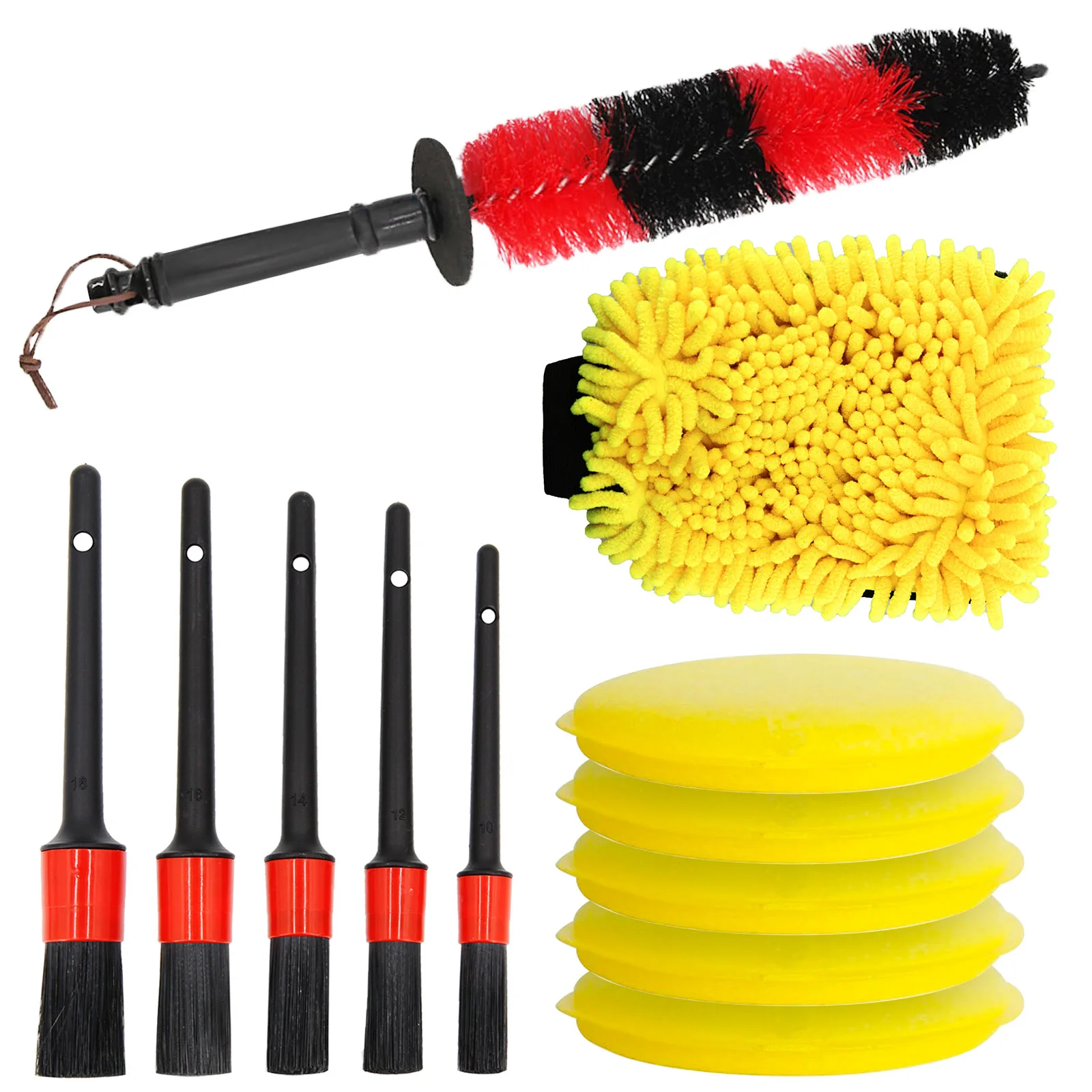 

Набор щеток для чистки автомобиля, щетки для электродрели, щетки для чистки вентиляционных отверстий в автомобиле, инструменты для чистки г...