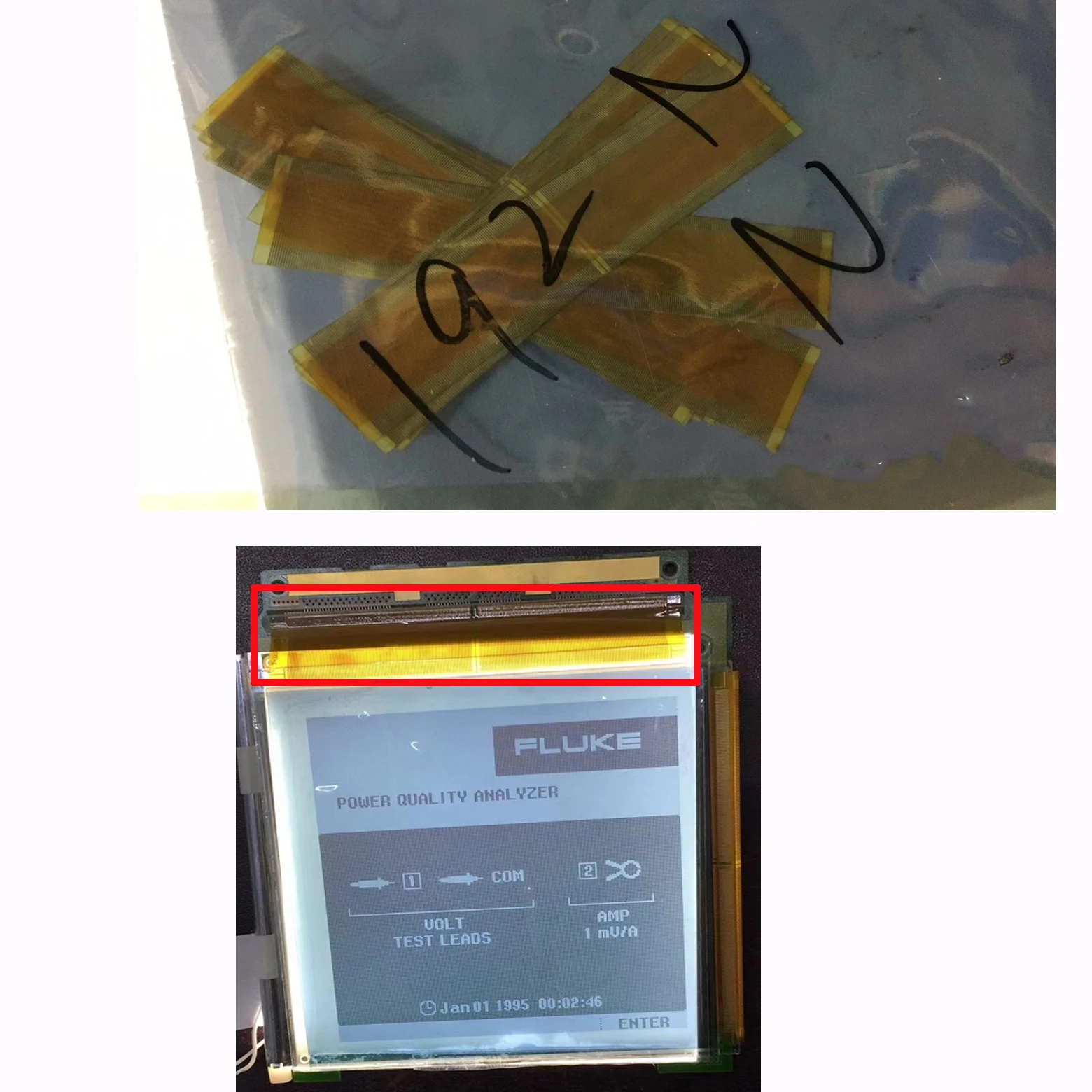 

Fluke 192, 196, 199 LCD Display C601003 R.2 FPC Cable （ Not a screen ）Only professional maintenance personnel can purchase