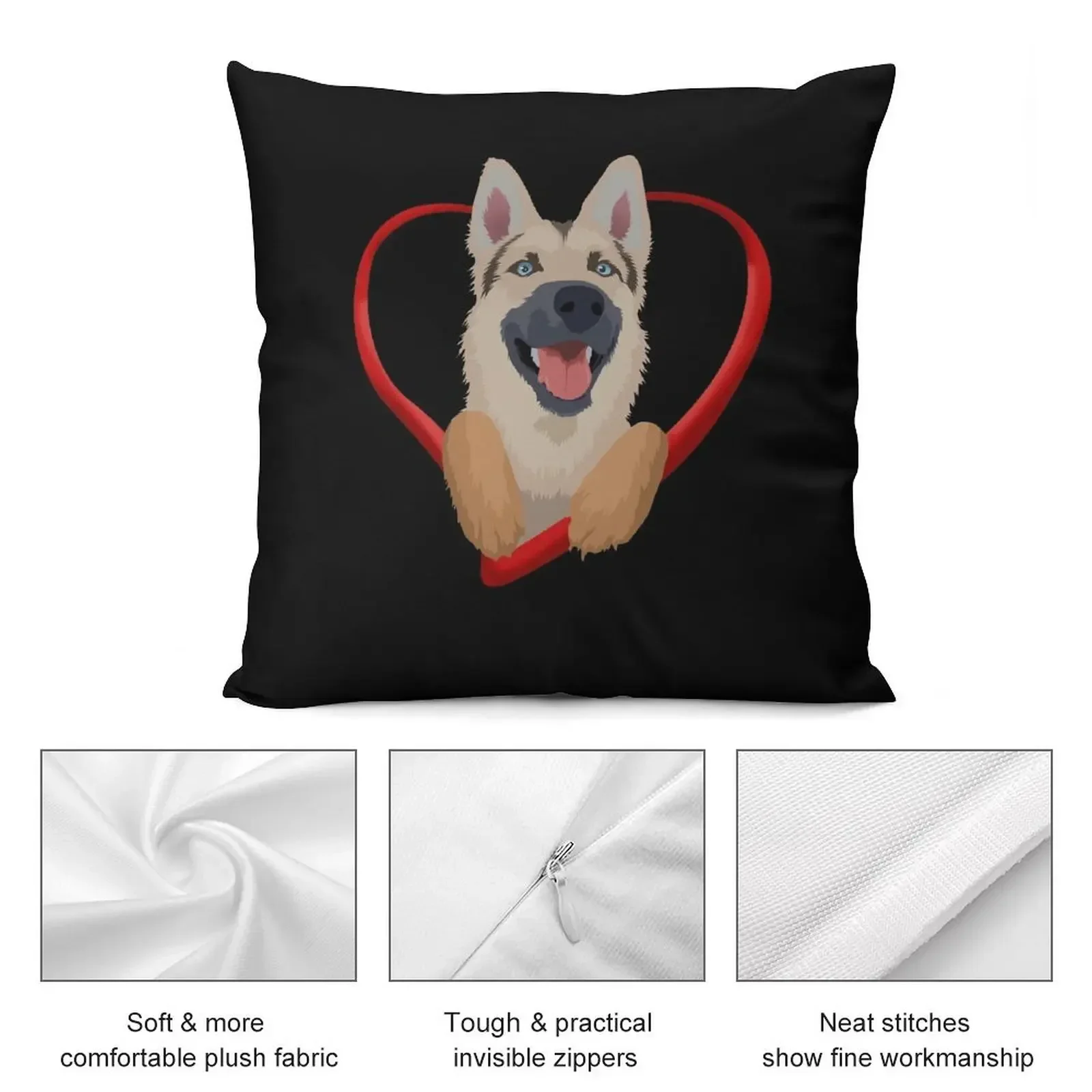 Гербирийская овчарка сибирский хаски немецкая наволочка роскошный декоративный