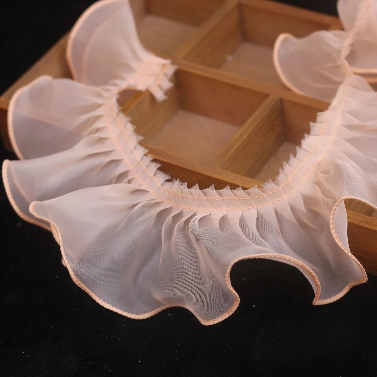 1 м новейшее кружево Высокое качество тюль ткань 8 см гипюр шифон отделка воротник