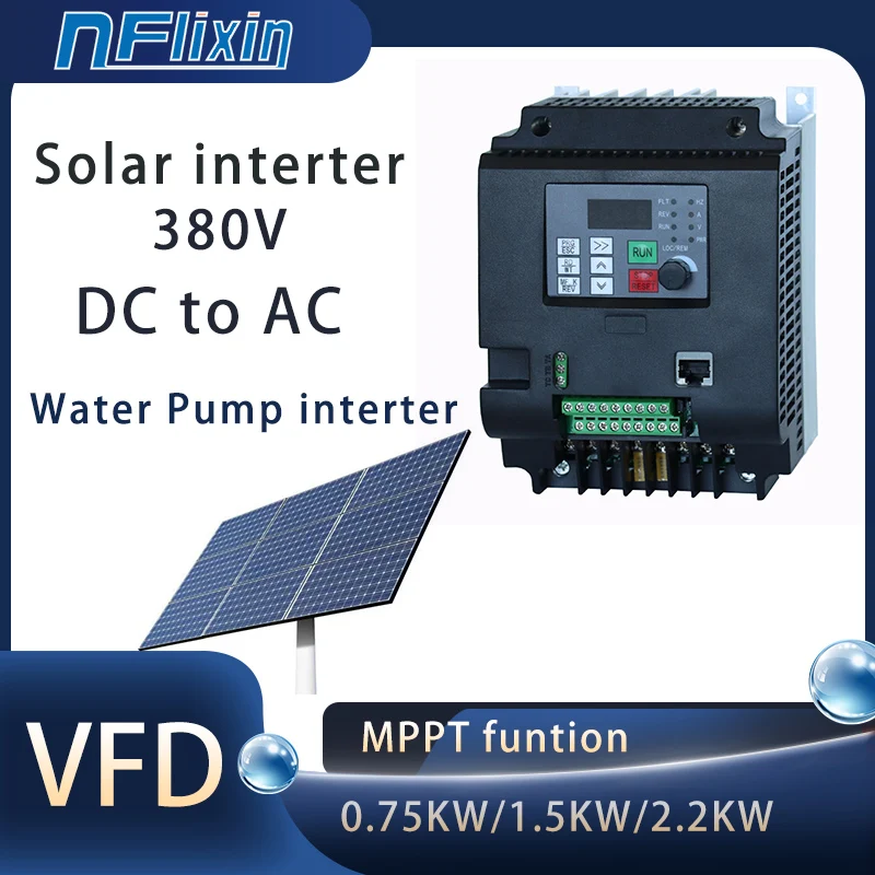 Трехфазный преобразователь постоянного тока в переменный солнечный VFD 1 5/2 2/4/5 5/7