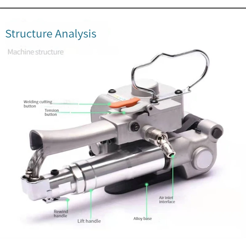 

B19/B25 Pneumatic Strapping Machine Portable Hand Held Wrapping Tools for 19MM 25MM PP PET Straps