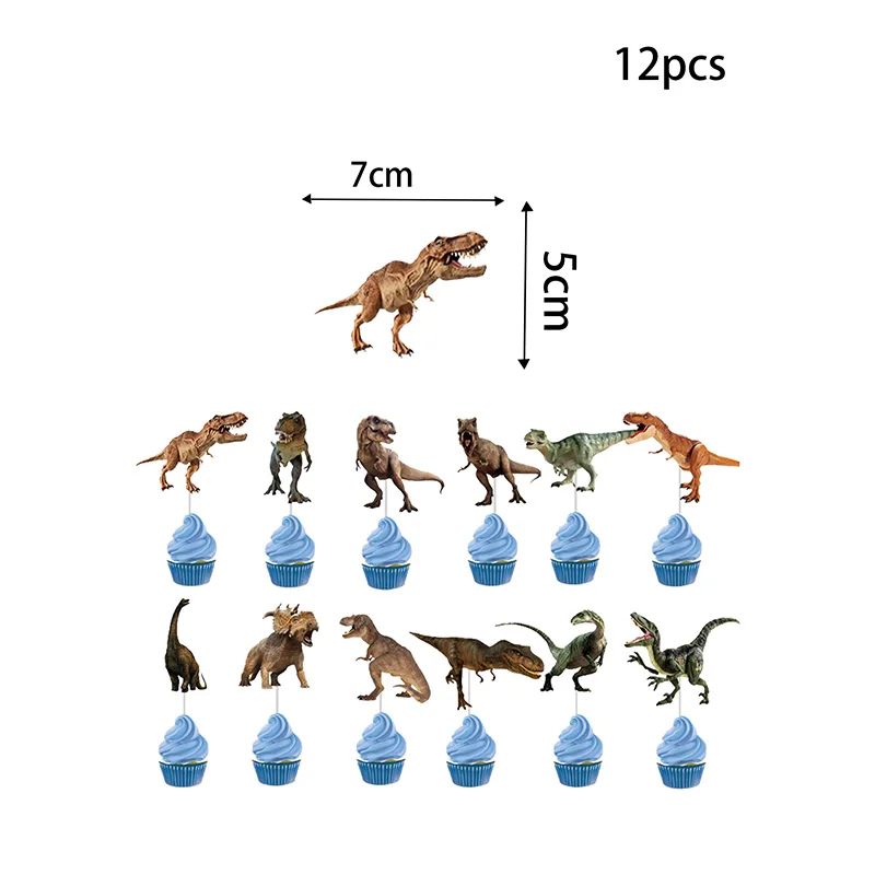 

Топперы для торта с динозаврами, joy-enlife, 12 шт