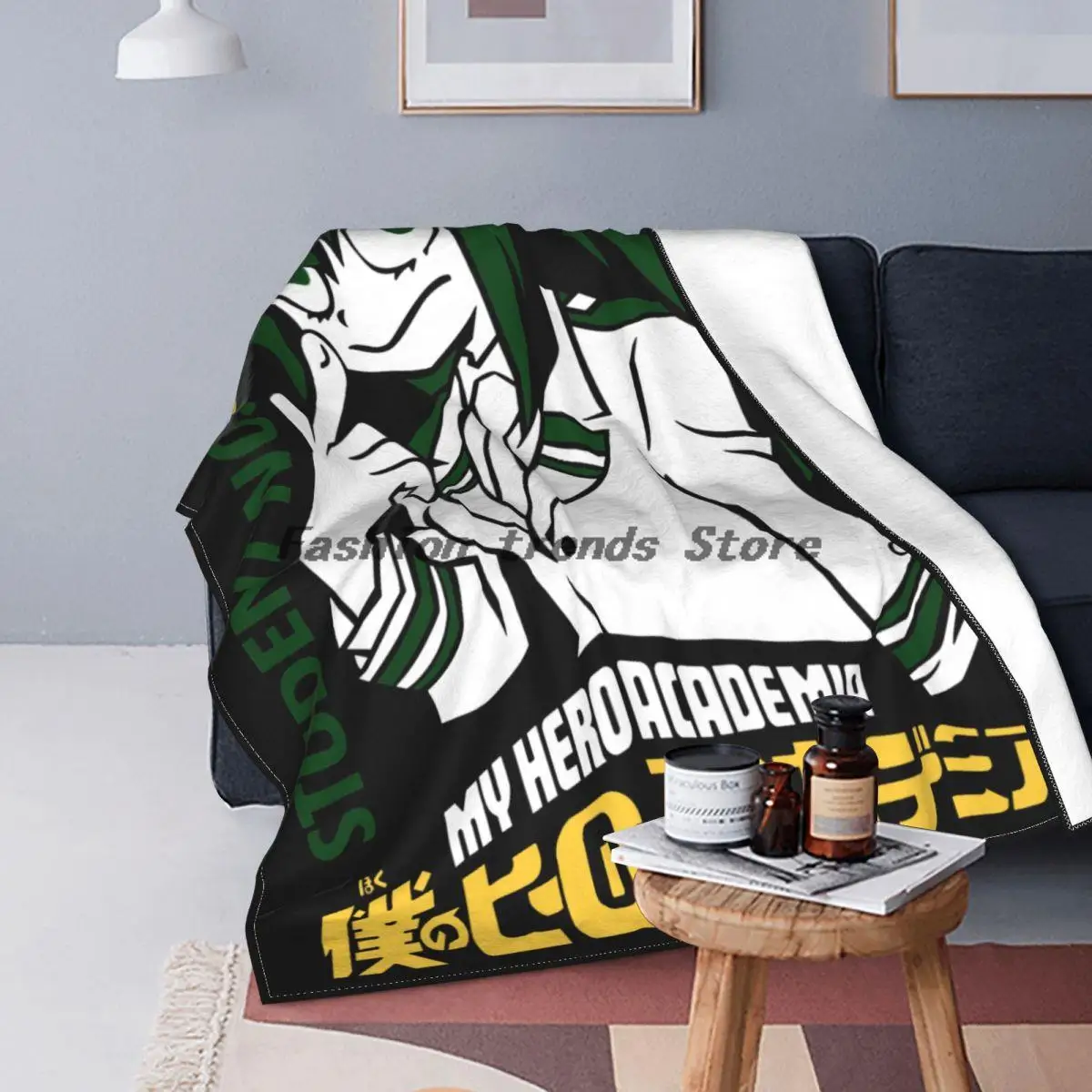 

My Hero Academia Boku No Hero Academia Graphic Plush Knit Blanket Flannel Blanket Airplane Travel Print Soft Warm Bed Cover