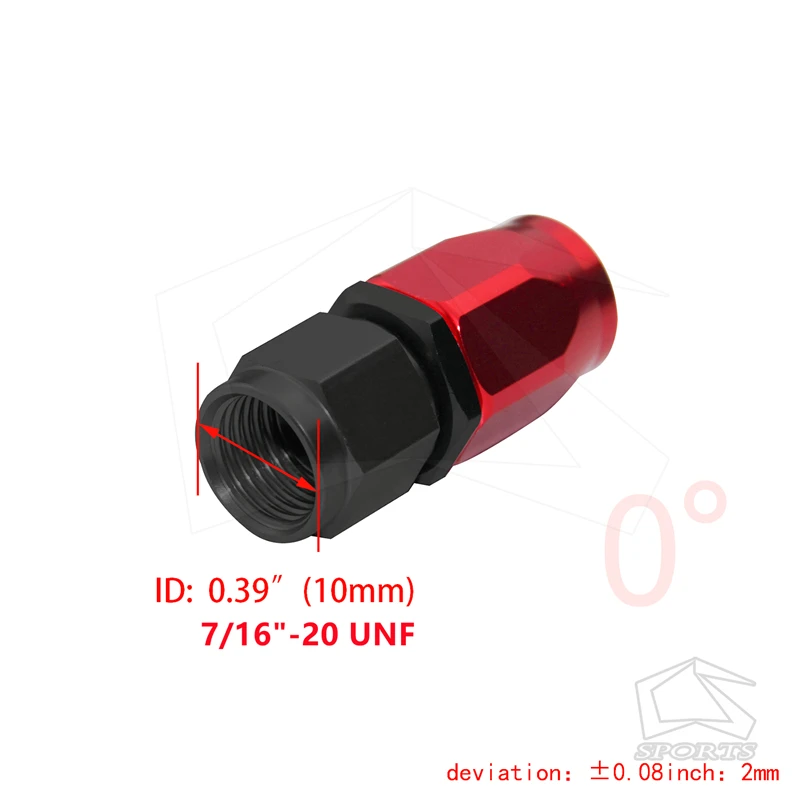 

1X Universal AN4 Straight Swivel Oil/Fuel Line Hose End Fitting Adapter