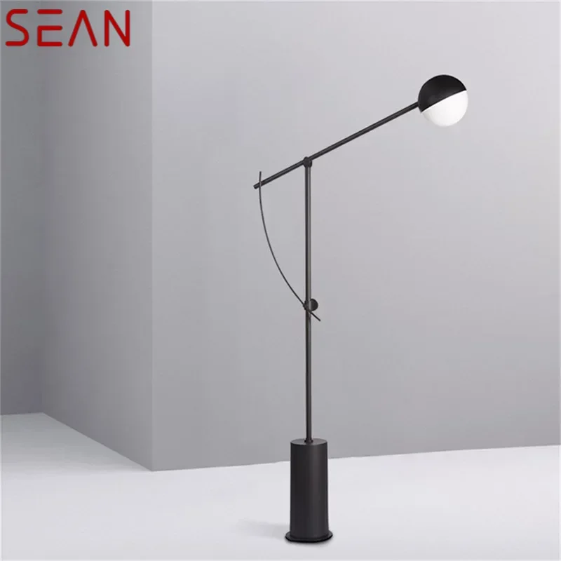 SEAN Nordic винтажный торшер современный простой черный светодиодный стоячий