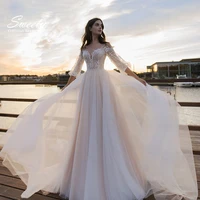 luxurious ball gown white wedding dress with lace appliques v neck tulle lace up bespoke bridal dress robe de mariee
