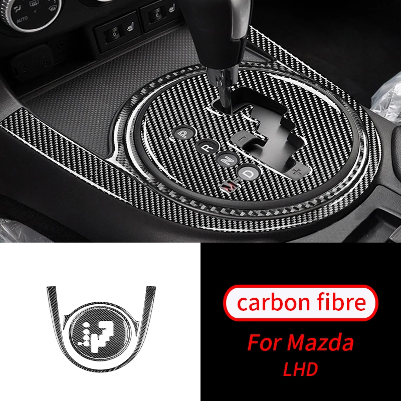 

For Mazda MX-5 Miata 2009-2015 4 PCS Real Carbon Fiber Gear Console Panel Trim Car Interior Accessories