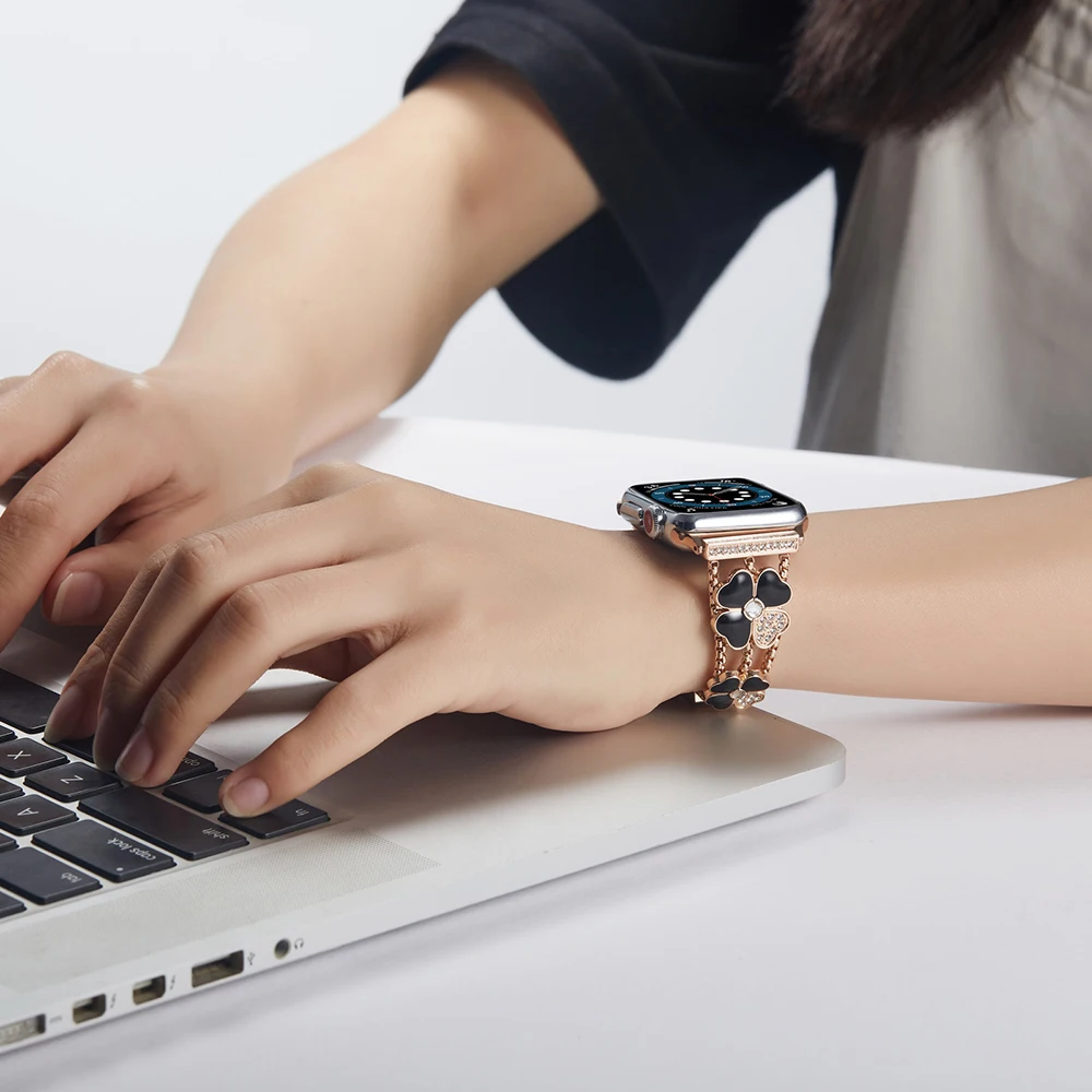 Metal Diamond Strap for Apple Watch 49mm 45mm 41mm 44 40mm 42 38mm Women Replacement Bracelet Wristband for Iwatch Ultra 87654SE