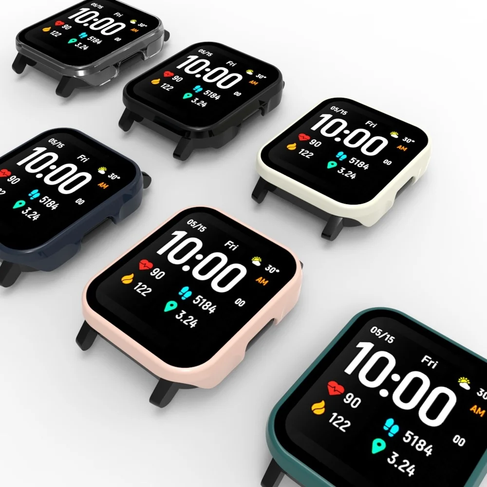 

For Xiaomi Hailuo LS02 Protective Case Haylou Smart Watch2 Integrated Watch Case PC + Toughened Film Case