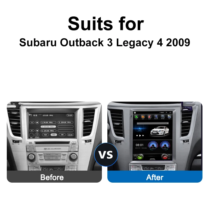 9 7-дюймовый Android 12 0 с вертикальным экраном в стиле Tesla автомобильное радио для Subaru