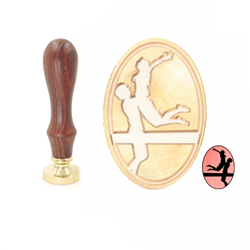 

Изысканная краска, восковая печать, орнамент, Классическая деревянная ручка для влюбленных, сделай сам, искусственная, овальная форма, воск...