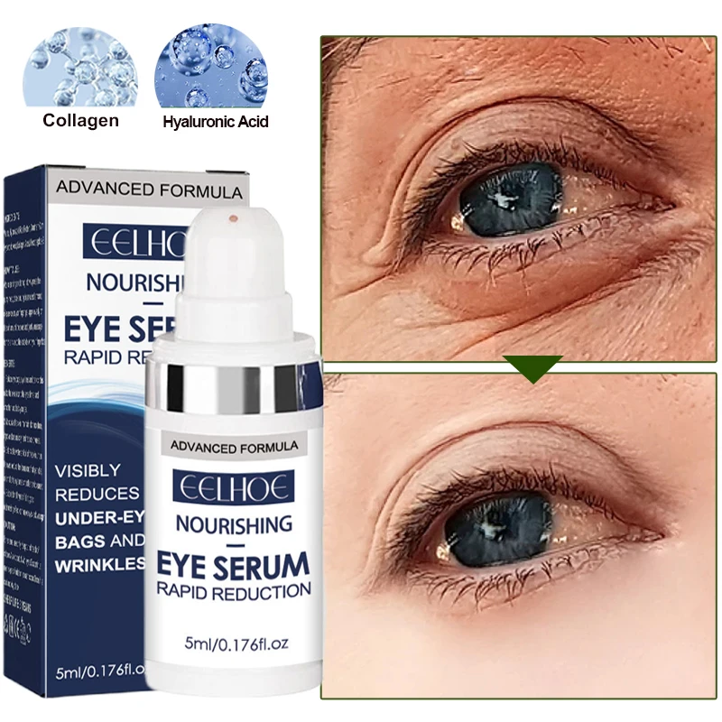 

New Anti-Wrinkle Eye Serum Fades Fine Lines Anti Dark Circles Eye Cream Remove Eye Bag Puffiness Anti-Aging Firmness Eye Essence