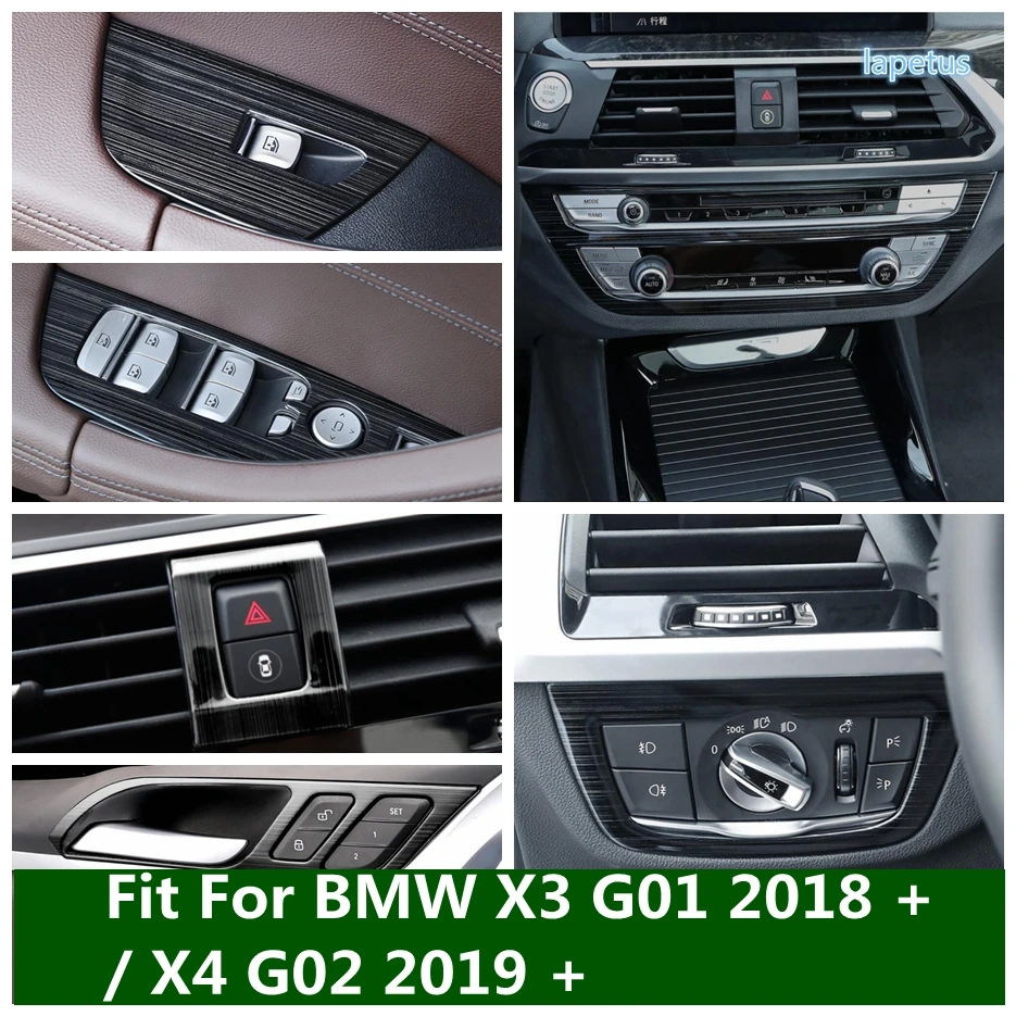 

Window Lift Button / Head Ligth Switch /Handle Bowl Cover Trim For BMW X3 G01 2018 - 2023 / X4 G02 2019 - 2022 Black Accessories