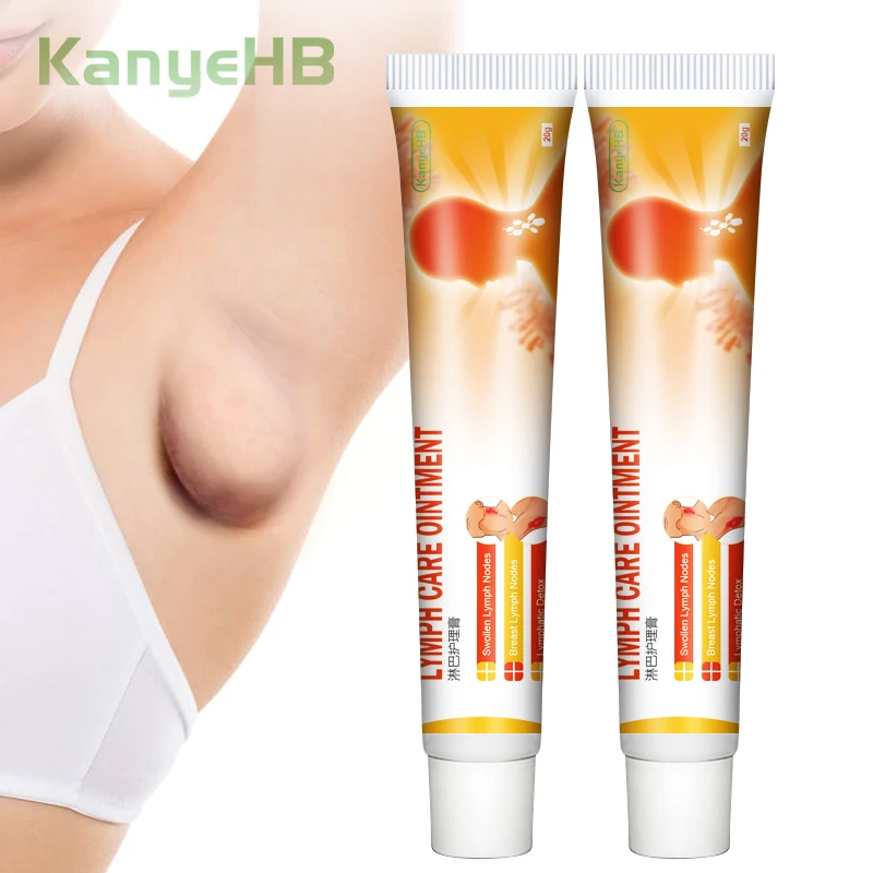

2Pcs Lymphatic Detox Cream Anti-Swelling Neck Breast Armpit Lymph Nodes Herbal Medicine Ointment Body Relax Health Care A753