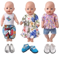 18 inch doll sports suit floral skirt shoes fit 43cm baby clothes clothes doll accessories birthday festival gifts