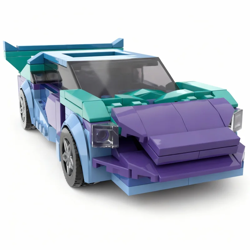 Фото 189 деталей MOC City Champions E-type Ocean Car, модель из строительных блоков, рождественский подарок, игрушка для сборки, 3D-конструктор, творческий подарок на день рождения. №2