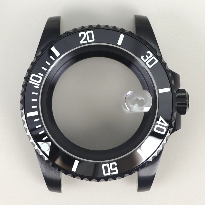 Корпус для часов Fanya losch SUB 40 мм черный нержавеющая сталь