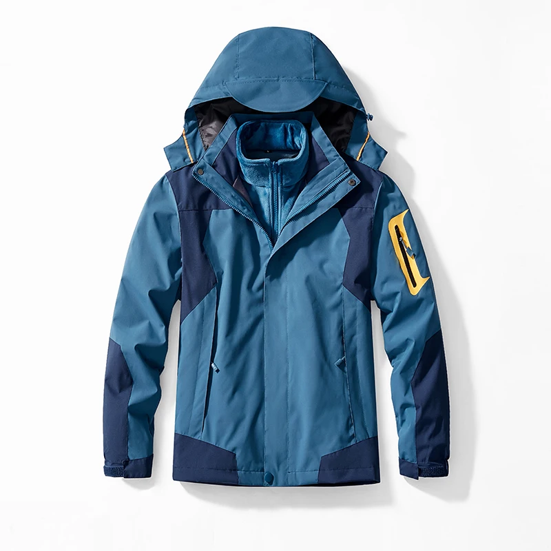 

Outdoor Black Fashion Parkas Zip Up Jacket Winter Thick Velvet Oversize 5XL Coat For Men's Windproof Waterproof Clothes