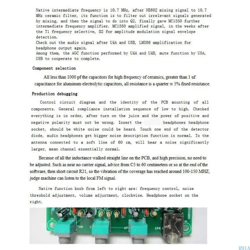Фото R91A Радиоприемник DIY 118 136 МГц Высокая чувствительность с полосовым проходным фильтром для авиационной связи в течение км №4