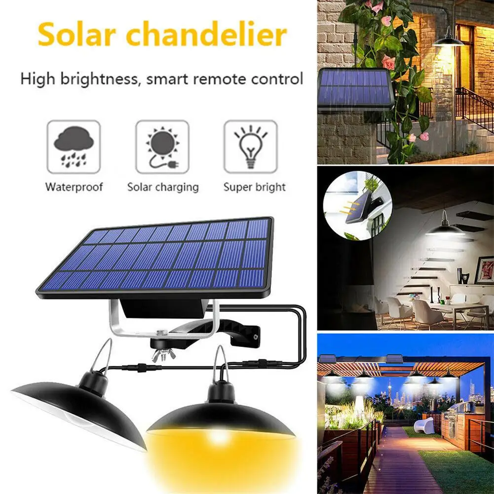 

Practical Solar Led Light Outdoor Garland Garage Pendant Light Remote Control Ip65 Waterproof Terrace Garden House Street Lamp