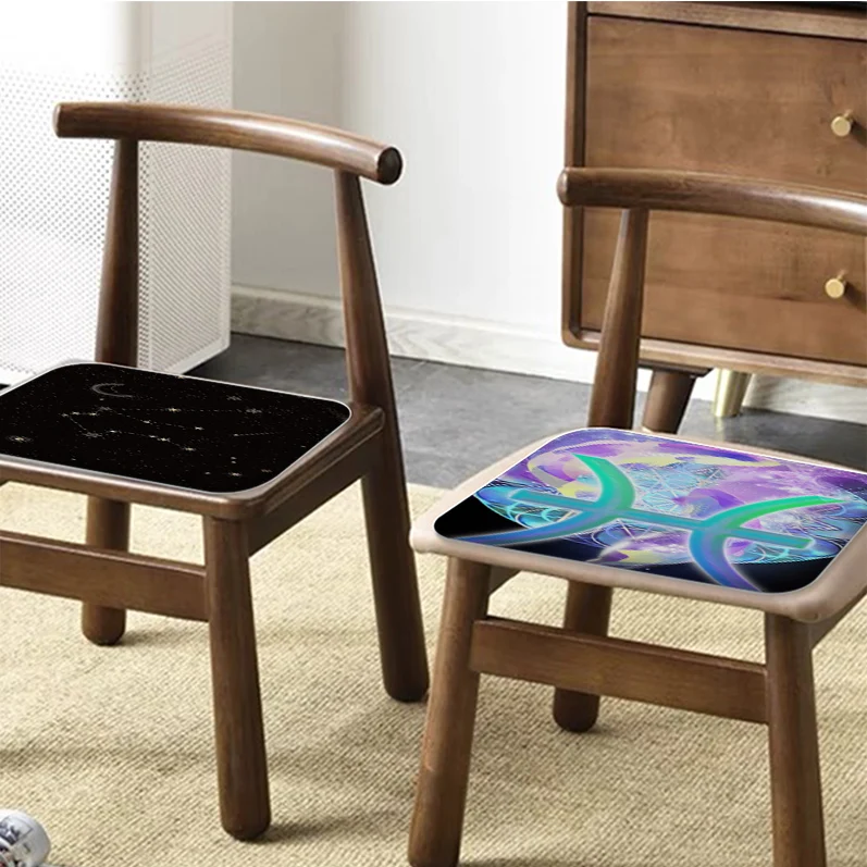 

Constellation Pisces Round Seat Cushion Office Dining Stool Pad Sponge Sofa Mat Non-Slip Cushions Home Decor