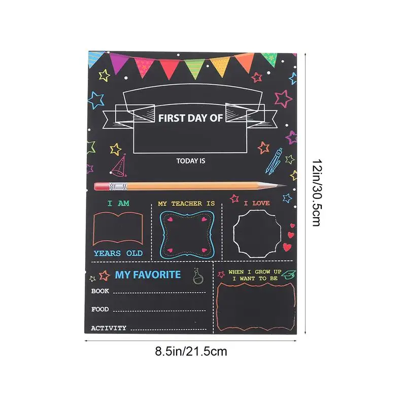 1 комплект интересных школьных знаков меловая доска на первый день Детские