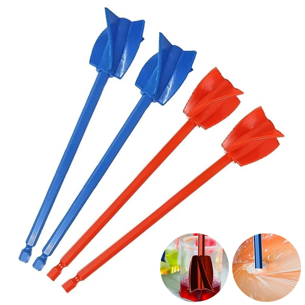 

4Pcs Epoxy Mixer For Drill Paint Resin Mixer Epoxy Stirrers Plastic Resin Mixer For Paint,Concrete,Plaster Reusable Mixer