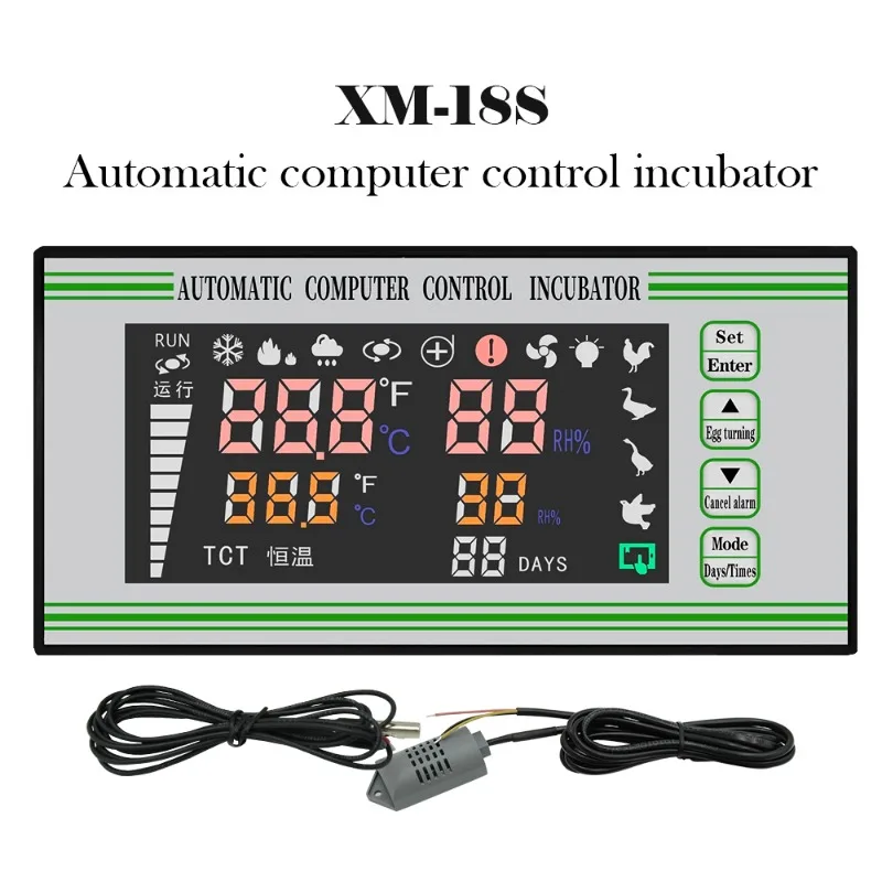 Контроллер температуры и влажности инкубатора с датчиками XM-18S |