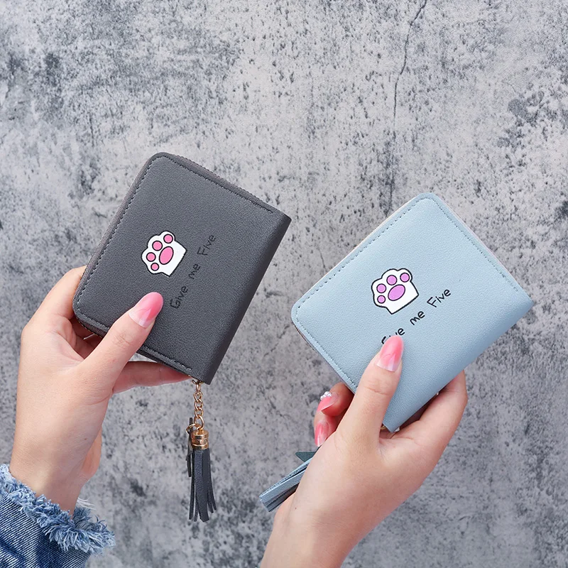 Женские кошельки из искусственной кожи с милым мультяшным принтом маленькая