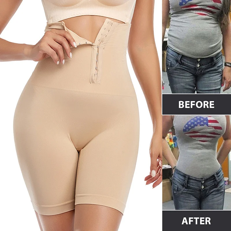 

High Waist Trainer Body Shaper Shorts Female Slimming fajas Women Firm Tummy Control with Hook Butt Lifter Shapewear Panties