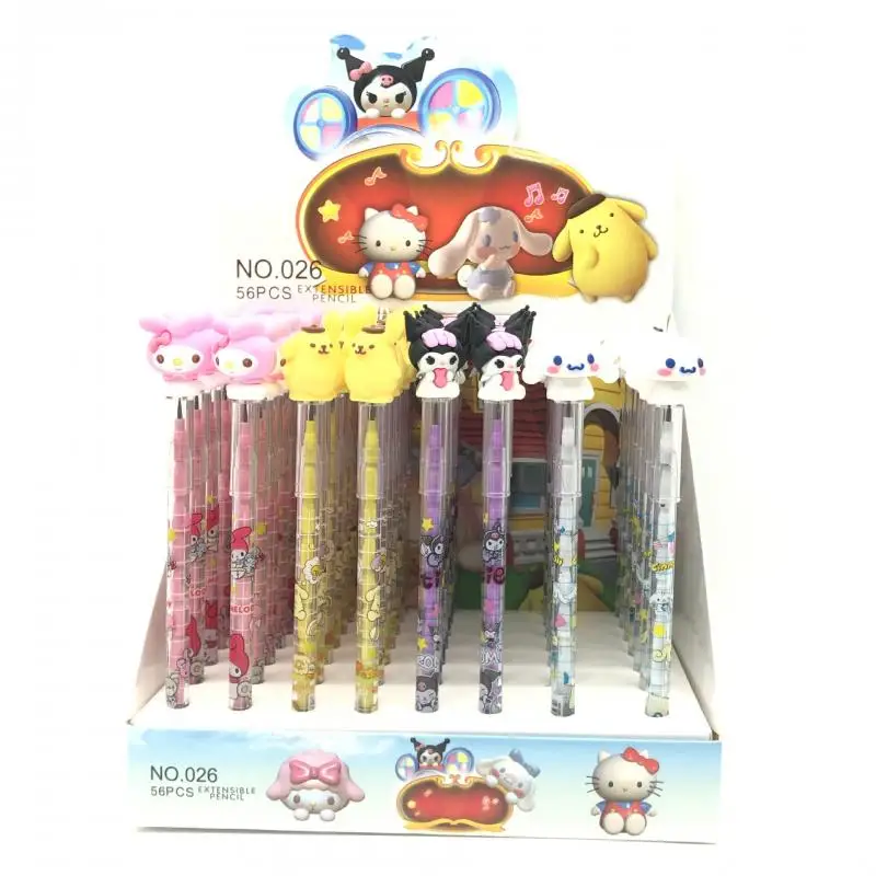

Kawaii Hello Kitty Mechanical Pencil Sanrioed My Melody Kuromi Cinnamoroll Pom Pom Purin Extensible Pencil Stationery Kids Gift