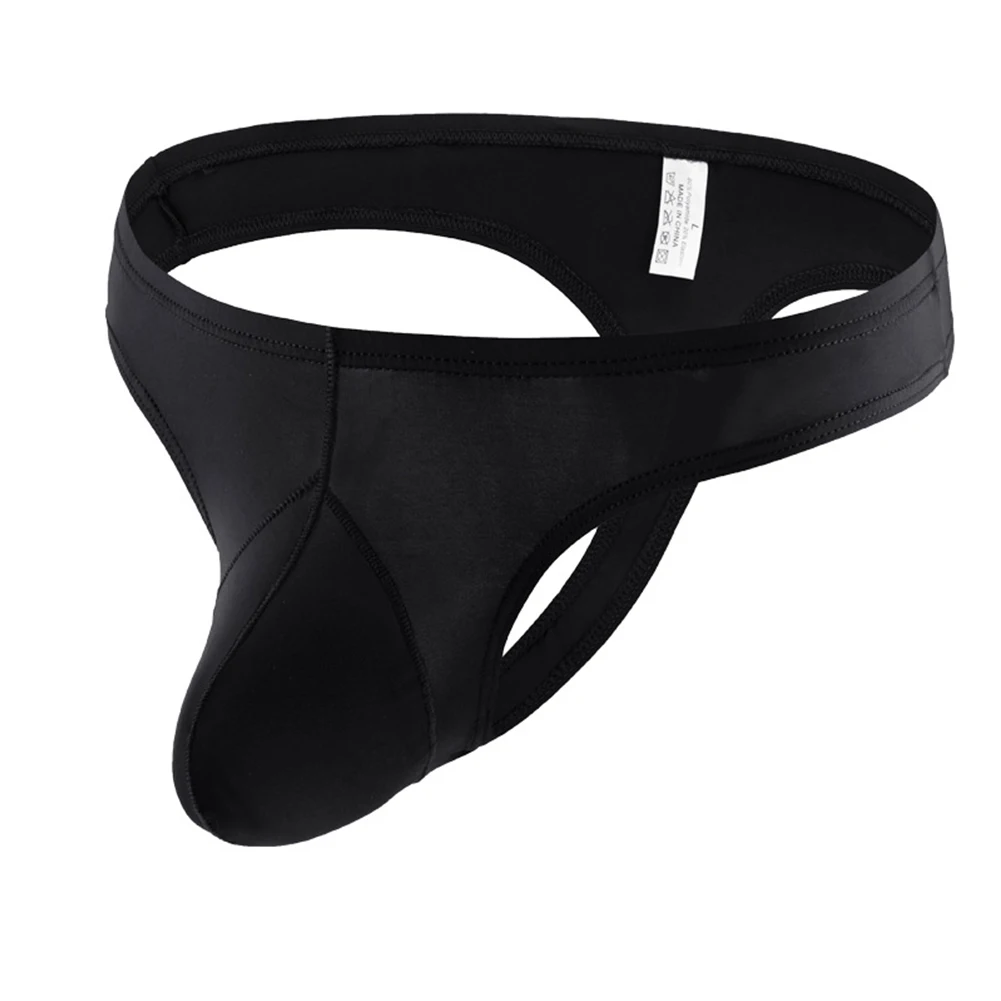 Мужские сексуальные трусики из ледяного шелка прозрачные стринги U-образные