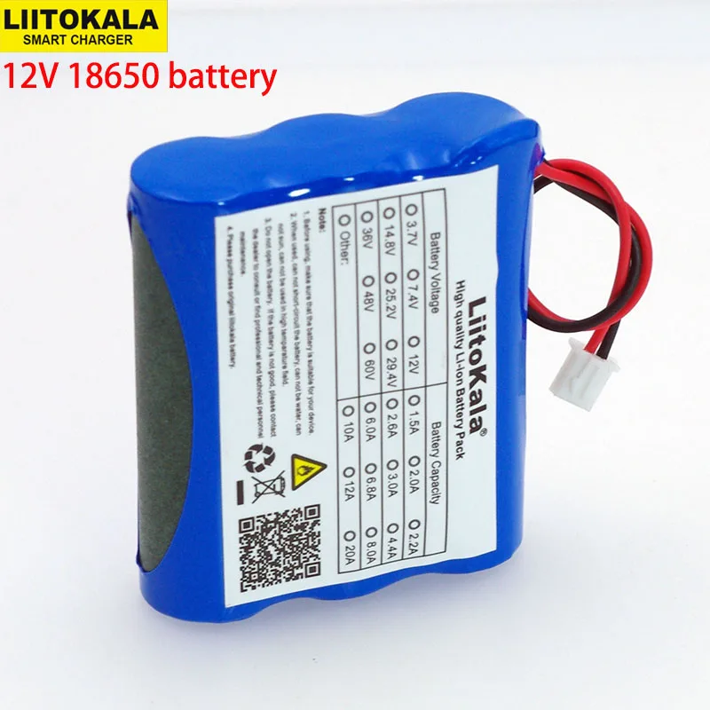 

Liitokala 12V 18650 2600mAh lithium-ion Battery pack Monitor CCTV Camera battery 12.6 V 1.8A 2A 2.2A 2.5A 2.6A 2.8A 3A batteries