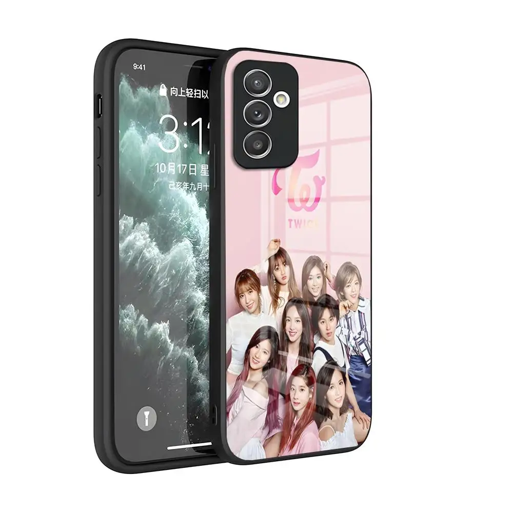 Двойной чехол KPOP для телефона Samsung S20 S30 S32 S21 S23 S8 S9 S10E Note 20 10 Pro стеклянный Ultra Plus