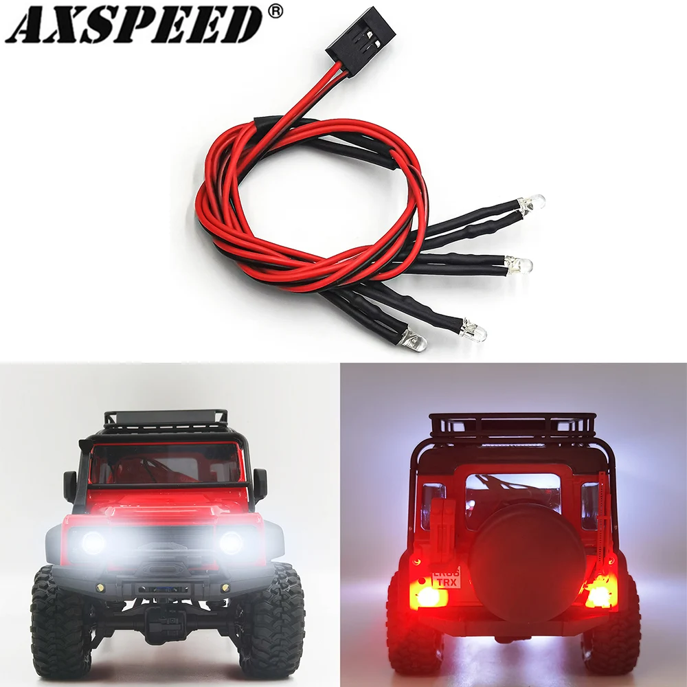

AXSPEED фары и задние фары светодиодные фары Прожекторы для Traxxas TRX4M Bronco Defender 1/18 RC гусеничные обновленные детали