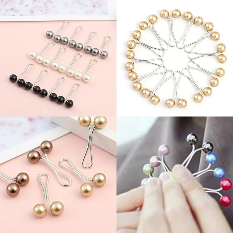 

Multicolor Headscarf Pearl Pins Fixed Scarf Clips Muslim Women Shawl Scarves Hijab Clip Brooches For Women Accessories 12pcs/set