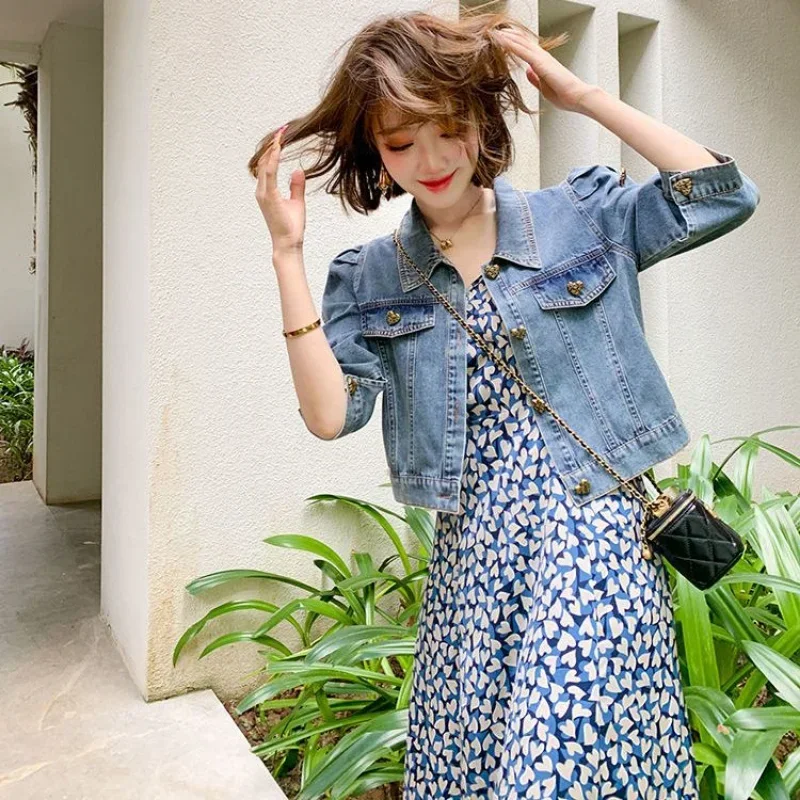 Верхняя одежда женские джинсы пальто короткие джинсовые куртки весенне-осенняя