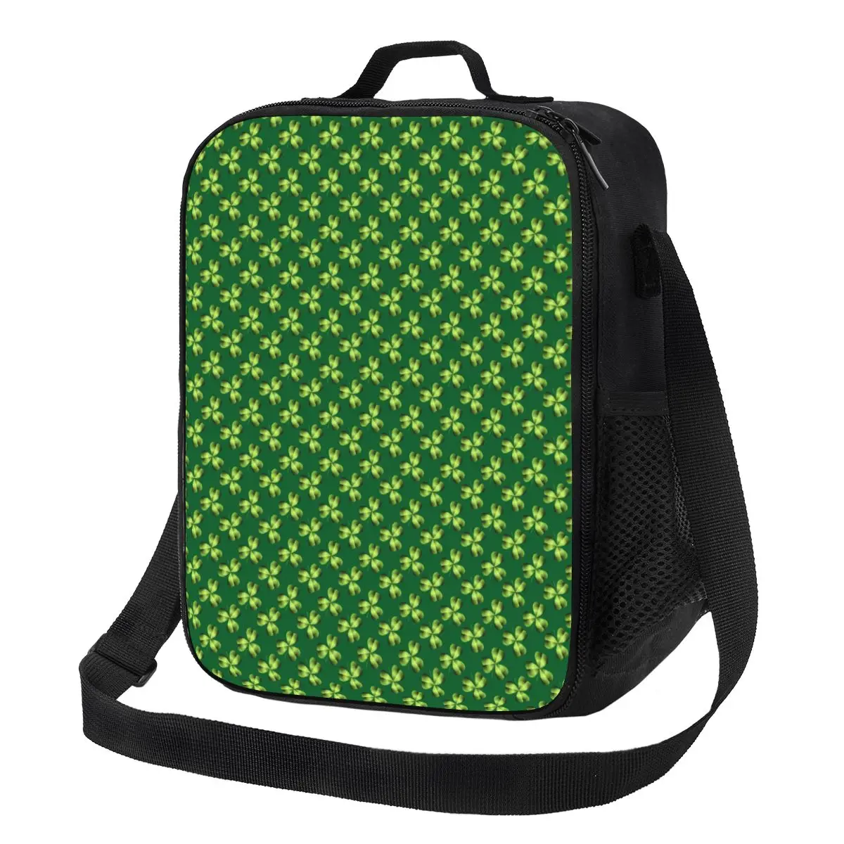 

Shamrock Print Lunch Bag Three Leaf Clover Cute Lunch Box School Convenient Tote Food Bags Graphic Cooler Bag