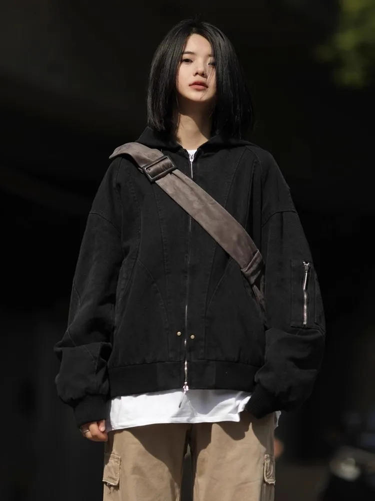 Американская винтажная куртка с капюшоном Heavy Mountain Carving мужская и женская