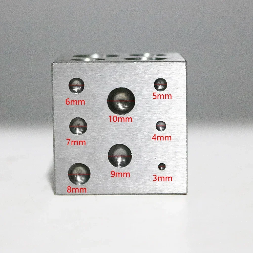 Фото PHYHOO Dapping Block Square, полости из полированной высокоуглеродистой стали, инструменты для изготовления колоколов и штамповки для изготовления ювелирных изделий №5