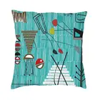 Наволочка для подушки среднего века, наволочка для дивана в гостиную с геометрическим рисунком, квадратная наволочка 40x40 см, наволочка с 3D-принтом на заказ