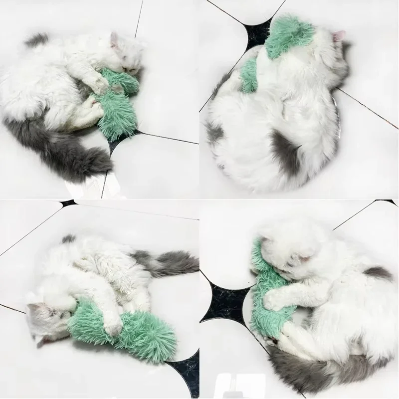 Плюшевая подушка жевательные игрушки для кошек кошачья мята звучащая бумага