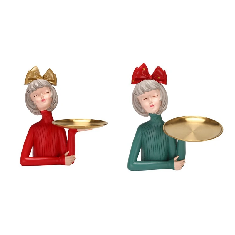 

Cute Gift Girl Nordic Light Luxury Creative Decoration Room Storage Tray Home Decoration