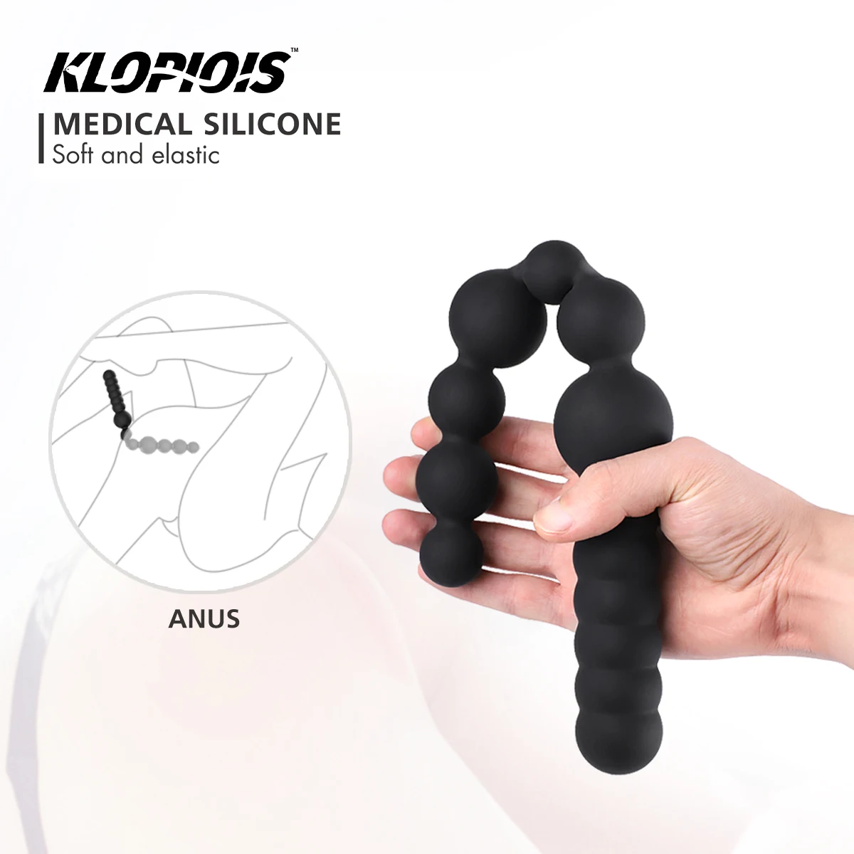 

Prostate Massager Long Soft Silicone Round Bead Butt Plug Male Backyard Expander Gay Toys Couple Intimate Toys Adult Products