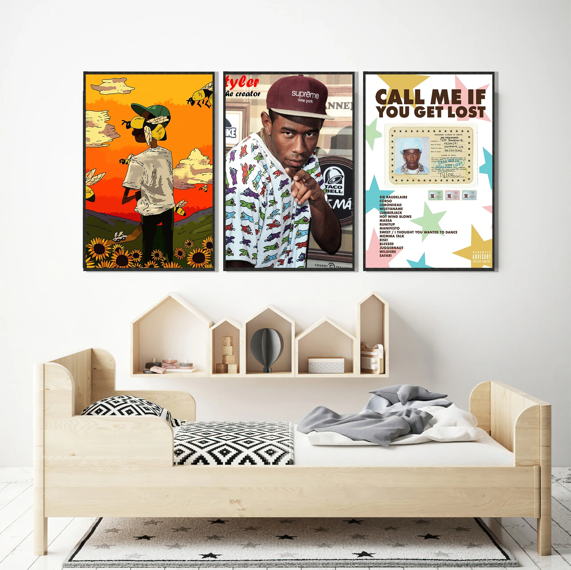 

Tyler The Creator Rapper Canvas Painting Fashion Wall Art Poster Living Room Bedroom Home Decoration Mural