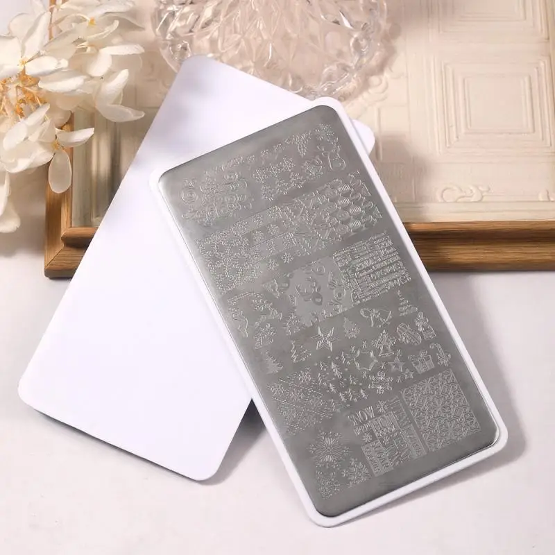 

tifcojew Christmas Snowflake printing stainless steel plate printing oil transfer square template