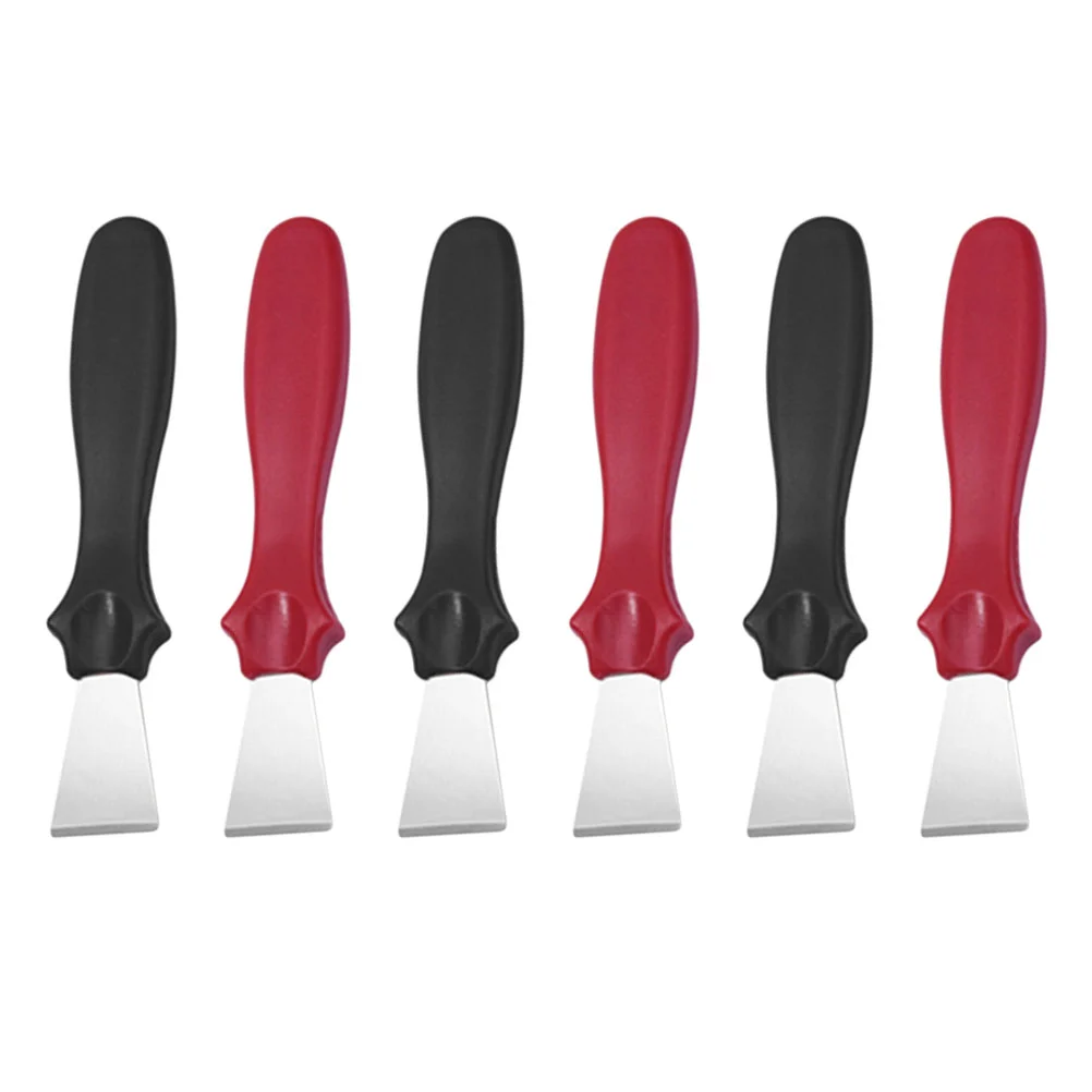 

6pcs Stainless Steel Ice Spatulas Cooker Hood Straight Spatulas Kitchen Supply